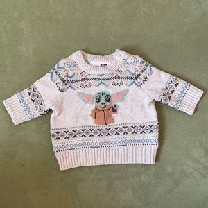 Baby Gap Star Wars Yoda Crewneck Knit Sweater